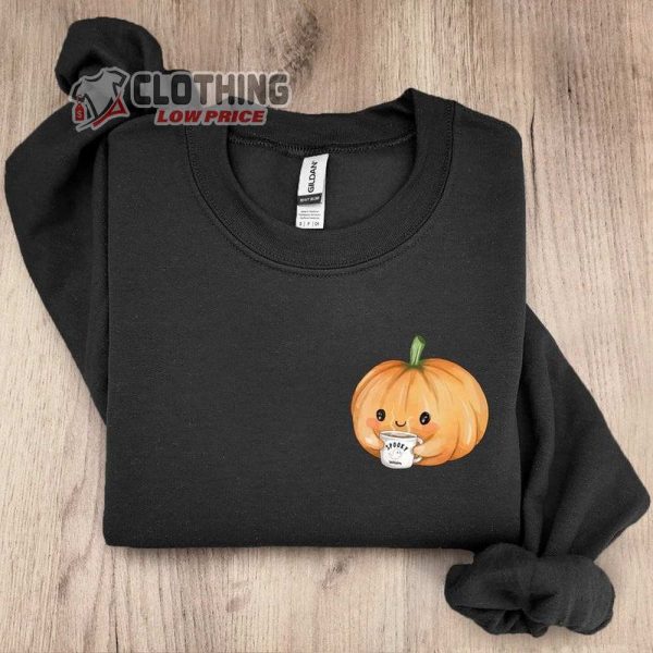 Cute Pumpkin Spice Sweatshirt, Autumn Crewneck Sweatshirt, Pumpkin Halloween Sweatshirt