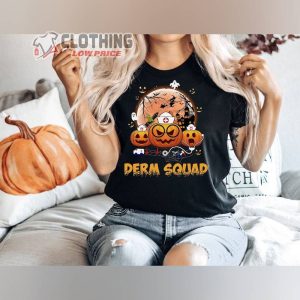 Derm Squad Halloween Shirt, Nurse Halloween T-Shirt, Spooky Pumpkin Halloween Tee, Nurse Pumpkin, Dermatology Nurse, Horror Movies Halloween, Funny Halloween Shirt