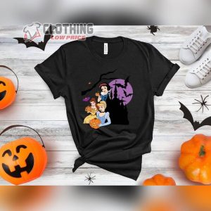 Disney Princess With Pumpkin T-Shirt, Happy Halloween Disney Character Shirt, Disney Halloween Shirt, Disney Cinderella Party Merch