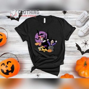 Disneyworld Halloween Shirts Merch Mickey Minnie With Friends TShirt Disney Trip Shirt Mouse Halloween Faces Tee Mickey Ear Tee3