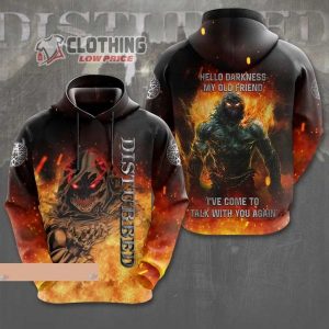 Disturbed Band The Sound Of Silence 3D All Over Printed Shirt, Disturbed Hoodie, Disturbed Houston 2023 Shirt, Disturbed Houston Concert Unisex Hoodie