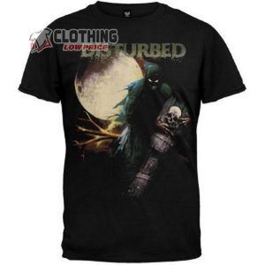 Disturbed Creepin Coffin Halloween T-Shirt, Disturbed Immortalized Album Men Shirts