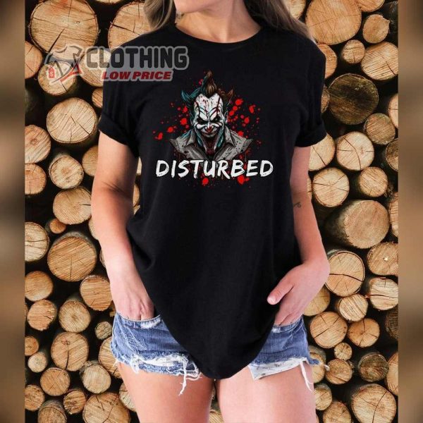 Disturbed Scary Clown T-Shirt For Men And Women, Horror Halloween Shirt, Pennywise Horror Movie Tee