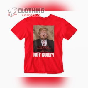 Donald Trump Fake Mug Shot T- Shirt, Not Guilty Donald Trump Arrest T- Shirt, Free Trump Merch