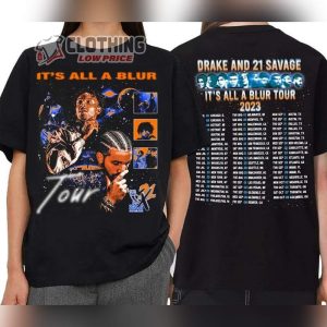 Drake Albums US UK Tour 2023 Shirt, Drake Concert 21 Savage Shirt, Drake It’s All A Blur Tour With Special Guests Tee