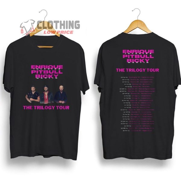 Enrique Iglesias The Trilogy Tour Dates Tickets 2023 Merch, Ricky Martin Pitbull Concert Shirt, Enrique Iglesias World Tour 2023 T-Shirt