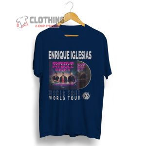 Enrique Iglesias World Tour 2023 Merch Vintage Album The Trilogy Tour 2023 Tickets Tee Enrique Iglesias Pitbull Ricky Martin T Shirt 2