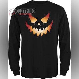 Evil Jack-O-Lantern Pumpkin Halloween 2023 Long Sleeve Shirt