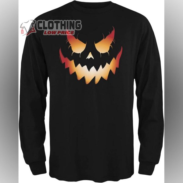 Evil Jack O Lantern Pumpkin Halloween 2023 Long Sleeve Shirt