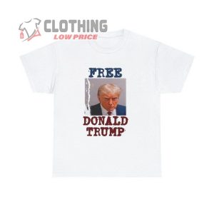 Free Trump Mugshot T- Shirt, Trump Mugshot Merch, Trump Mugshot Merchandise Shirt