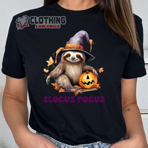 Funny Halloween Shirt Sloth Halloween T shirt Slocus Pocus 1