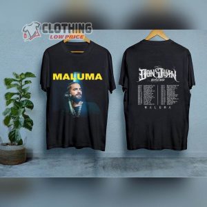 Graphic Maluma North American Tour Ticket Price 2023 Shirt, Maluma Tour Setlists T-Shirt, Don Juan Tour Maluma Shirt, Maluma Presale Code Unisex Shirt