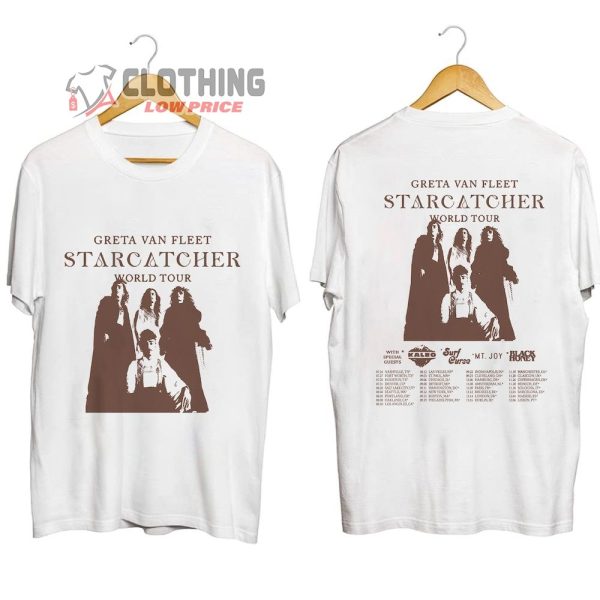 Greta Van Fleet Starcatcher World Tour 2023 Merch, Greta Van Fleet Band Huge Tour 2023 Shirt, Greta Van Fleet Band Tour 2023 Tickets T-Shirt