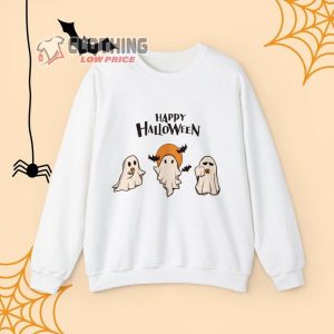 Halloween Sweatshirt, Happy Halloween Shirt, Cute Ghost T-Shirt, Spooky Ghost Halloween Tee, Halloween Bat, Halloween Gift Sweatshirt, Spooky Season