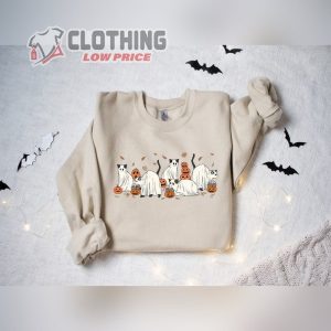 Halloween Black Cat Ghost Spooky Season Sweatshirt2