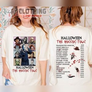 Halloween Characters The Horror Tour Shirt Halloween Horror Nights 2023 T Shirt Universal Halloween Tee 1