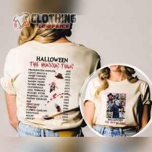Halloween Characters The Horror Tour Shirt Halloween Horror Nights 2023 T Shirt Universal Halloween Tee 2