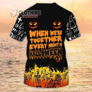 Halloween Skeleton 3D All Over Print Black Hoodie, Skeleton Halloween Pattern Sweatshirt, Everynight Is Halloween Merch
