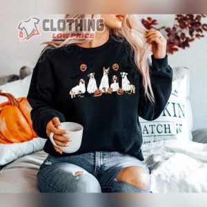 Halloween Spooky Season Ghost Dog Batmen Pumpkin Sweatshirt2