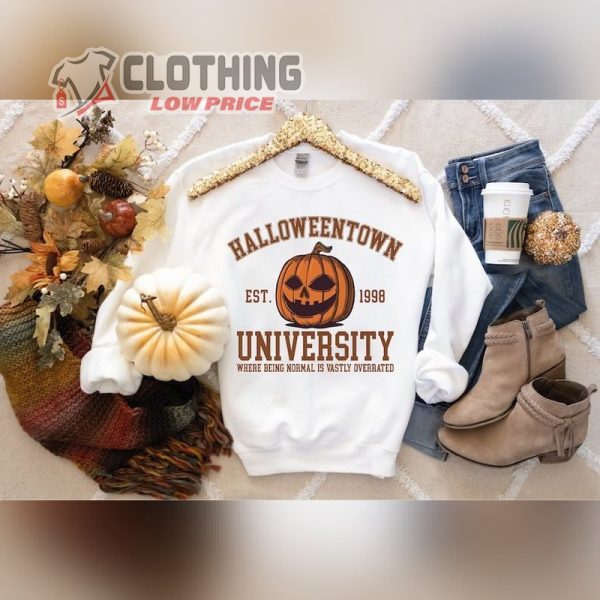 Halloweentown University Sweatshirt, Halloween Town Est 1998 Sweatshirt, Easy Teacher Halloween Costumes Sweatshirt, Teacher Halloween Ideas Merch