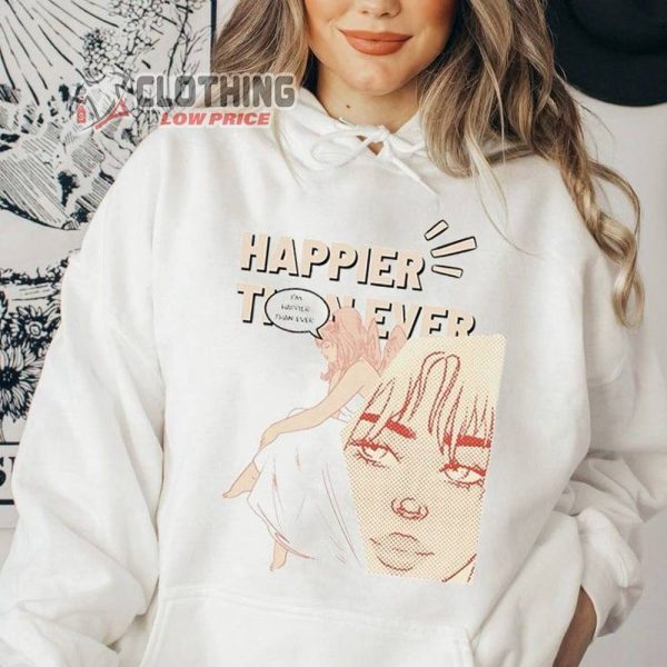 Happier Than Ever Billie Eilish Unisex Sweatshirt, Vintage Billie Eilish Best Songs Shirts, Billie Eilish Full Album Merch, Billie Eilish Comic Tee