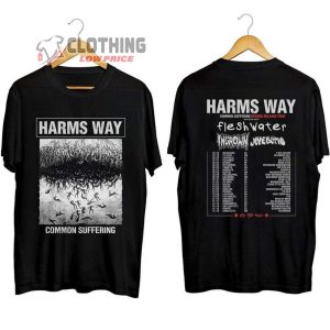 Harm'S Way Common Suffering Record Release Tour 2023 With Special Guest Fleshwater Sweatshirt HarmS Way Band Shirt HarmS Way 2023 Common Suffering Concert Merch