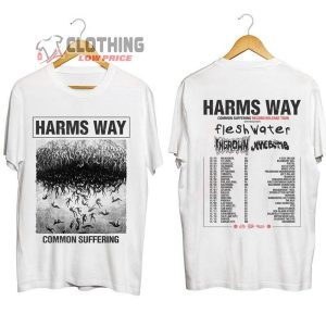 Harm’S Way Common Suffering Record Release Tour 2023 With Special Guest Fleshwater Sweatshirt, Harm’S Way Band Shirt, Harm’S Way 2023 Common Suffering Concert Merch