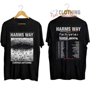 Harm's Way Common Suffering Tour 2023 Merch Harm'S Way Fall 2023 North American Tour New Song Devour Shirt Common Suffering Concert With Special Guests T Shirt 2