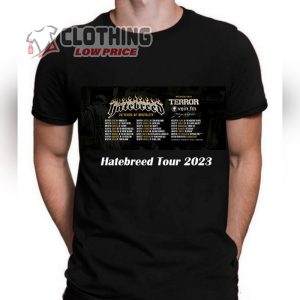 Hatebreed Band Concert 2023 With Special Guests Terror Shirt, Hatebreed Band Concert 2023 T- Shirt, Hatebreed Tour 2023 Merch