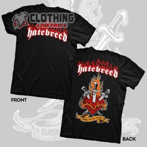 Hatebreed Burial For The Living 98 Tour Shirt, Hatebreed Band Tour Guide T- Shirt, Hatebreed Weight Of The False Self T- Shirt