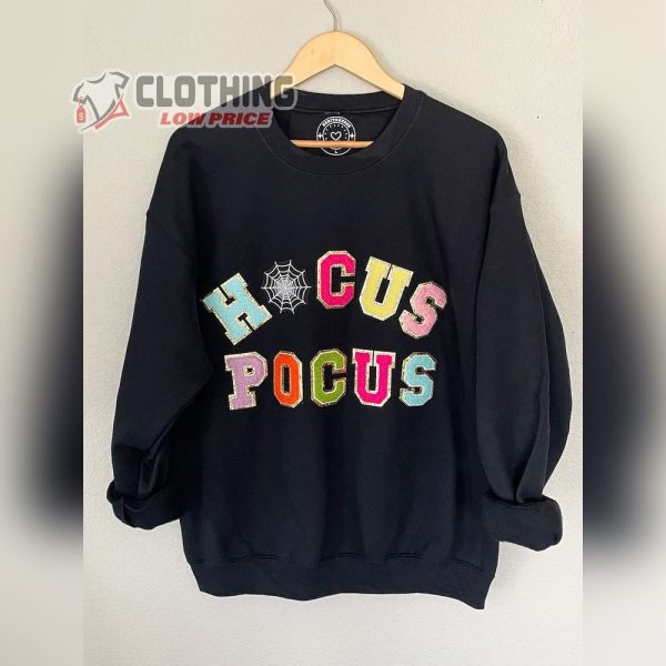 Hocus Pocus Halloween Costume Sweatshirt, Spiderweb Halloween Spooky Tee Shirt