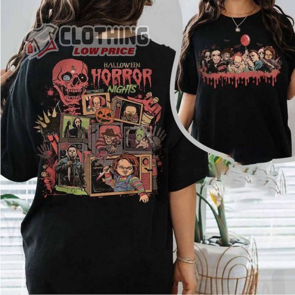 Horror Movie Character Costume Shirt, Universal Studios Halloween Horror Nights 2023 Shirt, Halloween Horror Nights Start Date Merch