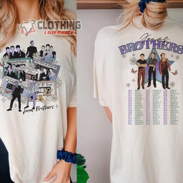 Jonas Brothers Tour 2023 Merch, Jonas Five Albums One Night Tour Shirt, Jonas Brothers 2023 Tour  Signature T-Shirt