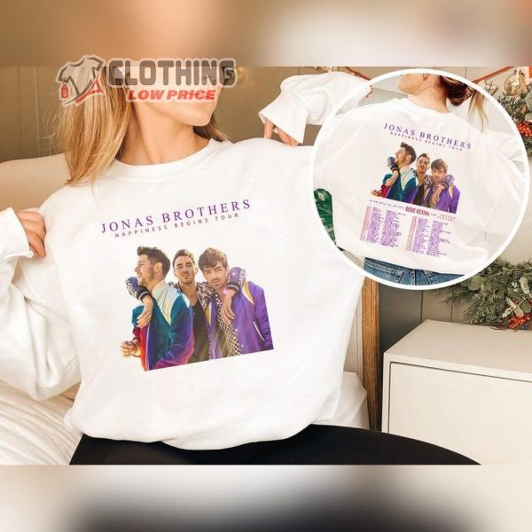 Jonas Brothers Tour 2023 With Special Guest Bebe Rexha Shirt, Jonas Brother 2023 Concert Dates Merch, Jonas Brothers Five Albums One Night Tee