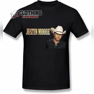 Justin Moore Tour 2023 In Small Town Usa Shirts, Justin Moore Presale Ticket Shirt, Justin Moore We Didn’t Have Much Lyrics Merch