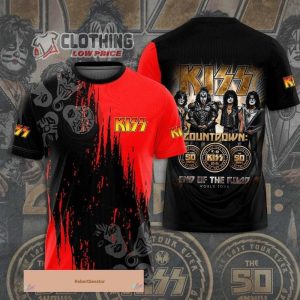 Kiss Band End Of The Road 3D Shirt, Kiss Band World Tour 2023 Shirt, Kiss Band Album Merch