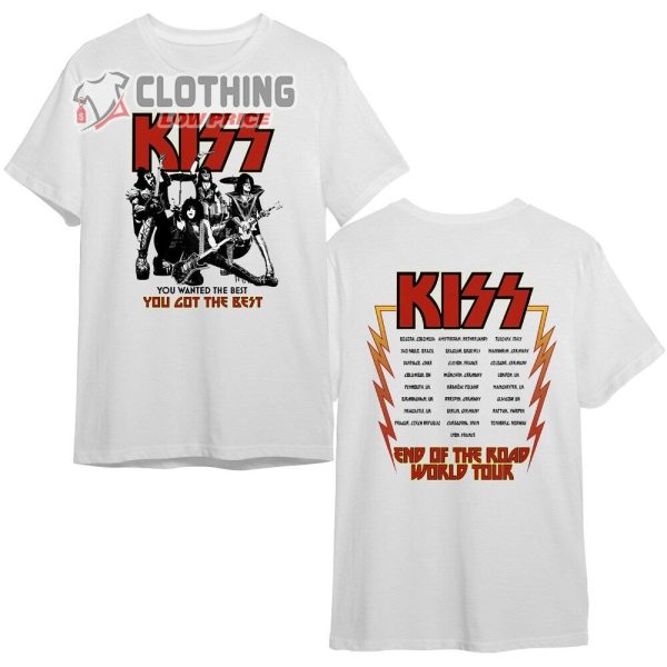 Kiss Band You Wanted The Best You Got The Best Merch, Kiss Band End Of The Road World Tour 2023 Shirt, Kiss Band Vintage T-Shirt