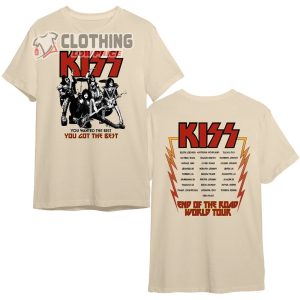 Kiss Band You Wanted The Best You Got The Best Merch, Kiss Band End Of The Road World Tour 2023 Shirt, Kiss Band Vintage T-Shirt