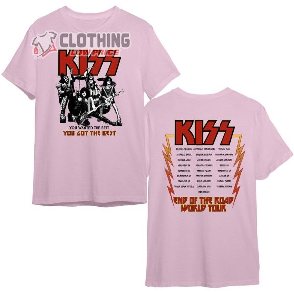 Kiss Band You Wanted The Best You Got The Best Merch, Kiss Band End Of The Road World Tour 2023 Shirt, Kiss Band Vintage T-Shirt