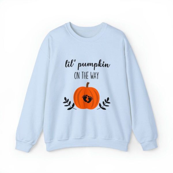 Lil Pumpkin On The Way Halloween Sweatshirt, Pumpkin Halloween Sweatshirt, Halloween Woman Sweatshirt