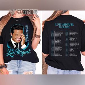 Luis Miguel Tour 2023 American Music Merch Luis Miguel Concert Romances Albums Shirt Luis Miguel Tour 2023 Tickets T Shirt