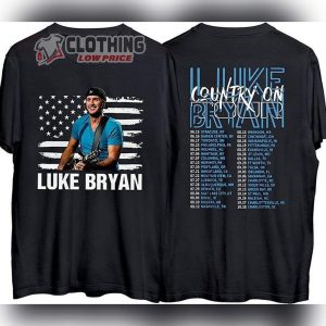 Luke Bryan Songs Playlist Shirt, Luke Bryan Country On Tour Dates 2023 T-Shirt, Luke Bryan Concert Chicago Merch