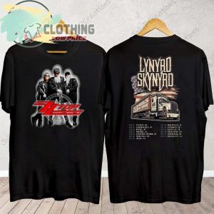 Lynyrd Skynyrd – ZZ Top Tour 2023 Merch, Lynyrd Skynyrd 59Th Anniversary Shirt, ZZ Top Band Song Tee, Lynyrd Skynyrd Band Fan T-Shirt