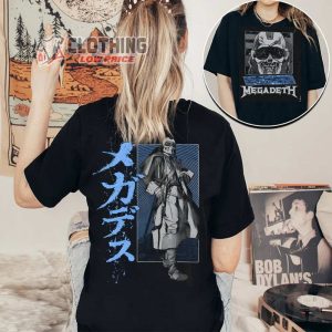 Megadeth Japan Tour 2023 Katakana Vic Merch, Megadeth 2023 Concert Shirt, Megadeth Band T-Shirt