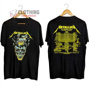 Metallica Album Song And Tour 2023 2024 Merch Metallica Skull 72 Seasons Shirt Metallica M72 World Tour No Repeat Weekend 2023 2024 Tickets T Shirt