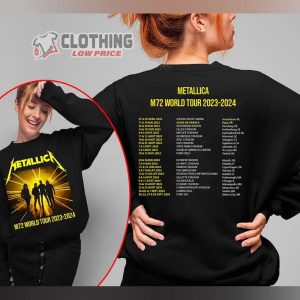 Metallica Band Metal Tour 2023 2024 Event Merch M72 World Tour 2023 2024 Shirt Vintage Metallica Band Tour Dates 2024 T Shirt 2