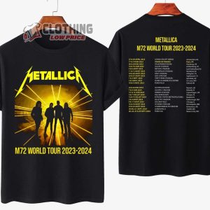 Metallica Band Metal Tour 2023 2024 Event Merch M72 World Tour 2023 2024 Shirt Vintage Metallica Band Tour Dates 2024 T Shirt