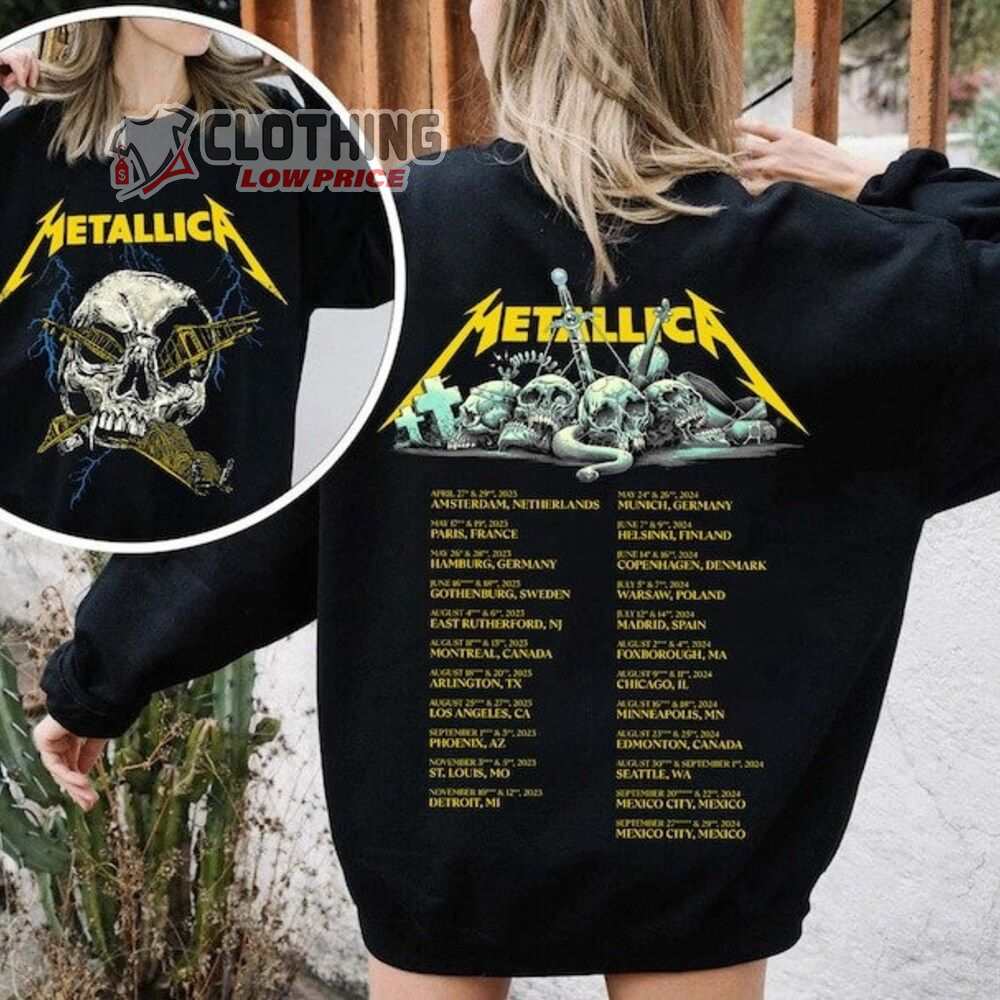 Metallica Band Skull Tour Dates 2023 2024 Merch, Metallica Band M72 ...