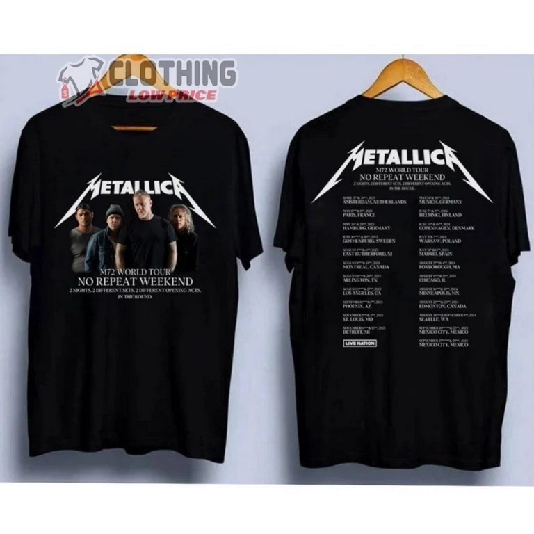 Metallica Rock Band M72 World Tour 2023 Merch Metallica M72 World Tour