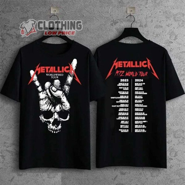 Metallica World Tour 2023 Merch, Metallica Signatures Shirt, Metallica